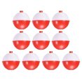 thumbnail image 1 of Unique Bargains 2 Inch Fishing Bobbers, Plastic Push Button Round Fishing Float, Red and White 10 Pack, 1 of 7