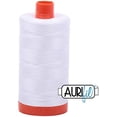 thumbnail image 1 of Superpunch Aurifil White Cotton Thread, 50wt, 1300 Meter Spool, 1 of 1