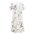 thumbnail image 5 of Robes Maxi pour Femmes 2023 Robe d'Été Bohème à Imprimé à Manches Courtes Robe de Plage Longueur Genou Robe à Manches Courtes en Liquidation, 5 of 5