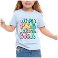 thumbnail image 1 of TZEWGL Cartoon Pencil Letter Print Short Sleeve Crewneck Basic Tees For Newborn Top For Girls Boys size 8-9T, 1 of 5