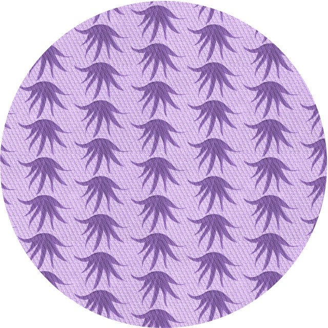Ahgly Company Tapis de Zone Rond Transitionnel Violet pour Intérieur Lavable à la Machine, 6 Pieds Rond