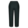 thumbnail image 5 of RXIRUCGD Women's Summer Comfortable Loose Wide Legged Fashion Solid Color Capris, Green, Size: 5XL, 5 of 5