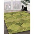 thumbnail image 3 of Ahgly Company Tapis d'Intérieur Lavable en Machine Carré Vert Transitionnel, 7 Pieds Carré, 3 of 7
