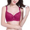 thumbnail image 3 of Women Bras Wireless Full-Coverage Bra Feature V-Neck Padded Bra Style W-1657 Pinks-a L, 3 of 8