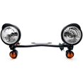 thumbnail image 2 of Krator Black Motorcycle Driving Passing Spotlight Light Bar & Turn Signals Cruiser, 2 of 7
