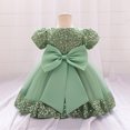 thumbnail image 4 of Robe Mi-Mollet à Manches Courtes et Col Rond, Tenue Formelle pour Enfants Incluant de Longues Robes Florales, Robes de Princesse, Robes à Fleurs pour Enfants, Robes de Mariage, Etc., 4 of 7