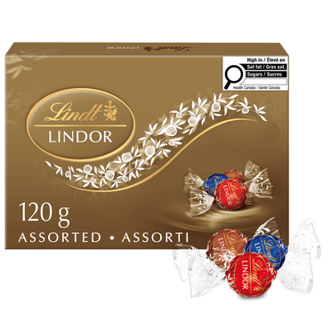 Truffes LINDOR assorties au chocolat noir et au lait de Lindt Boîte (120g)