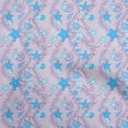 thumbnail image 1 of oneOone Polyester Spandex Pastel Purple Fabric Beach Seashell Craft Projects Decor Fabric Printed By The Yard 56 Inch Wide, 1 of 4