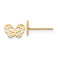 thumbnail image 1 of 14K Yellow Gold Madi K Children's Butterfly Post Earrings, 1 of 2