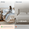 thumbnail image 3 of Aykah Queen Bed Frame with Storage, Modern Metal Platform Bed Frame with High Headboard, Wood Slat Support, No Box Spring Required, 3 of 10