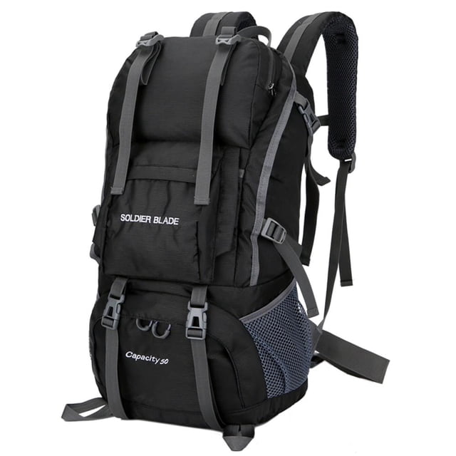 Sac de Randonnée 50 L Imperméable pour l'Extérieur, Sac de Course, Grande Capacité, Sac d'Équitation Respirant, Sac de Jour de Jogging et de Voyage pour l'Équitation, la Course, la Randonnée, le Camping