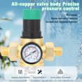 thumbnail image 4 of Régulateur de Pression d'Eau, Valve de Régulation de Pression d'Eau Filtre en Acier Inoxydable en Laiton Facile à Installer pour la Maison, 4 of 7