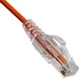 thumbnail image 1 of 2 ft. Cat6a Slim Ethernet Snagless Molded Boot Copper Patch Cable, Orange, 1 of 1