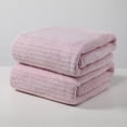 thumbnail image 5 of 2 Pack Pink Stripe Hand Towels Microfiber Absorbent Soft Face Towel Set for Bathroom 14 x 30 Inch, 5 of 5