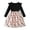 Black, variant on SBYOJLPB Girls' Stylish Princess Dress Long Sleeve Round Neck Solid Color Children's Dress with Fashionable Mesh Skirt Design