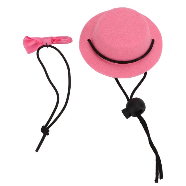 Ensemble Chapeau et Nœud Papillon, Multi-Usages Réglable Rigide 3 Dimensions Petit Animal de Compagnie Habiller pour les Lapins pour les Hamsters