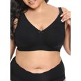 thumbnail image 1 of Labymos Women Plus Size Bra Full Coverage Wirefree Comfort Bralettes, 1 of 7