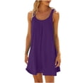 thumbnail image 1 of Pompotops Robe de Plage pour Femme, Paréo de Bikini, Tenue de Plage, Décontractée, Vacances, Courte, d'Été, Dos Nu, 1 of 7