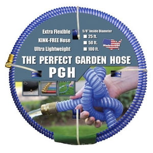Tuff-Guard - 001-0106-1200 The Perfect Garden Hose, Kink Proof Garden Hose Assembly, Blue, 5/8" Male x Female GHT Connection, 5/8" ID, 100 Foot Length