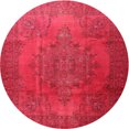 thumbnail image 1 of Ahgly Company Tapis d'Intérieur Ronds Rouges Traditionnels, Ronds de 4', 1 of 6