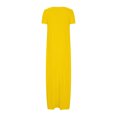 thumbnail image 5 of Timegard Robes pour Femmes Col Rond Manches Courtes Longue Robe Vacances Plage Décontractée Ample Robe Maxi, 5 of 5