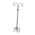 thumbnail image 2 of S SERENABLE Double Shepherds Hook Bird Feeder Pole for Lantern Solar Light Plant Baskets Height 2M, 2 of 9