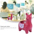 thumbnail image 4 of Cartoon Ceramic Plant Pot Succulent Plant Container Creative Alpaca Flower Pot, 4 of 9