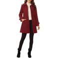 thumbnail image 2 of INSPIRE CHIC Manteau Caban Trench d'Hiver pour Femme à Col Peter Pan Rouge P, 2 of 5