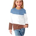 thumbnail image 2 of RXIRUCGD Chemises à Manches Longues pour Filles, Col Rond Mignon, Blouses Décontractées Élégantes, Bleu, Taille : 3 Ans, 2 of 6