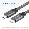 thumbnail image 2 of USB3.2 Type-C Cable PD100W Quick Charge 4K Audio&Video Syncing Cable Compatible with Thunderbolt3 External Hard Disk, Grey 0.5m, 2 of 7