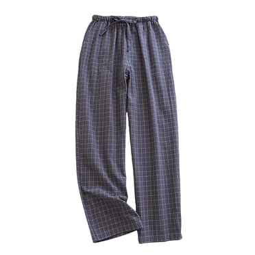 Amzcrzy Men's Pajama Pants Trendy Loose Plaid Men's Pajama Bottoms Casual Comfy Elastic Waist Men's Sleepwear Drawstring Pj Pants for Men L