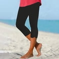 thumbnail image 2 of Timegard Women's High Waisted Slim Yoga Capris, Solid Color, Small, 2 of 6
