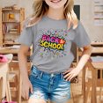 thumbnail image 2 of LUOGENLI T-Shirt pour Filles Enfants École Rentrée des Classes Imprimé Décontracté Manches Courtes Haut T-Shirt Maxi Hauts Ensemble à Volants Gris 4-5 Ans, 2 of 7