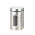 thumbnail image 2 of Kitchen Canister Stainless Steel Grain Storage Container Visible Tea Coffee Jar with Lid  Silver, 2 of 10