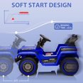 thumbnail image 4 of 12V Ride On Truck Car,Battery PoweRed Electric Vehicle Toy with Parent Remote Control,Spring Suspension,3 Speeds,LED Light,Music & Horn,Electric Cars Gift for Boy Girl,Dark Blue, 4 of 5