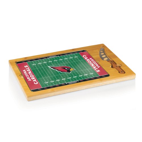 Arizona Cardinals - Icon Cutting Board/Tray and Knife Set by Picnic Time (Football Design)
