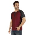 thumbnail image 3 of Inkmeso Short Raglan Sleeve Cotton Lightweight Solid T-Shirts Classic Henley T-Shirt For Mens, 3 of 7
