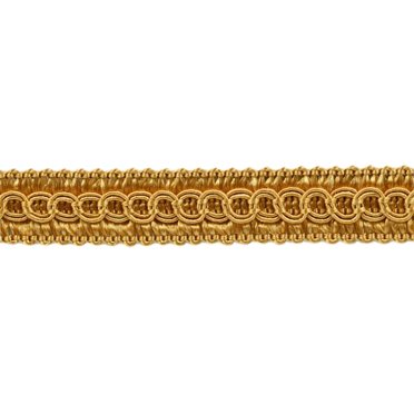 1/2" (1cm) Basic solid Collection Scroll Gimp Braid Trim (Style# 0050SG), Antique Gold #C4 (Dark Yellow Gold) Sold By The Yard (36"/3 ft/0.9m)