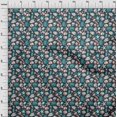 thumbnail image 4 of oneOone Viscose Jersey Teal Green Fabric Sea Shells Pattern Craft Projects Decor Fabric Printed By The Yard 60 Inch Wide, 4 of 4