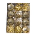 thumbnail image 1 of WLOELOEW 12-Piece Christmas Ball Ornament Set Gold Plastic Glitter Special Shape Tree Pendant Mixed Decor For Xmas Tree Home Holiday A, 1 of 6