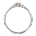 thumbnail image 4 of Birthstone Oval Ring with Shoulder Accents - Citrine (November), 4 of 5