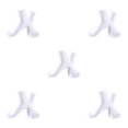 thumbnail image 1 of relayinert Soft Five Toe Socks Stretchable Cotton High Crew Socks Athletic Solid Socks White 5Set, 1 of 6