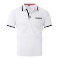 thumbnail image 3 of Male Spring Business Lapel T Shirt Bottoming Shirt Short Sleeve Shirt Patchwork Top Mens Turtle Neck Long Sleeve Tops Mens Large T Shirts Lightweight T Shirts Rayon Long Sleeve Shirt Men Neck Top for, 3 of 3