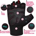 thumbnail image 5 of RDX Weight Lifting Gloves for Gym Workout - Breathable with Padded Anti Slip Palm Protection - Great for Fitness, Bodybuilding, Powerlifting, Cycling, Strength Training Exercise, Weightlifting, 5 of 5