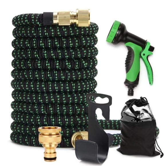 NAOJIE Garden Hose with 8 Function Nozzle Expandable,Lightweight & No-Kink Flexible Garden Hose - 75 ft Green(EU),Pocket Hose,Expandable Hose,Collapsible Hose