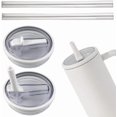 thumbnail image 1 of 2Pcs 40 oz Tumbler Flip Straw Lid Replacement Fit, Replaceble Tumbler Flip Straw Lid, Spill Proof Splash Resistant Tumbler Lids, Tumbler Cover for Car Cup and 40 oz Cup, 1 of 7
