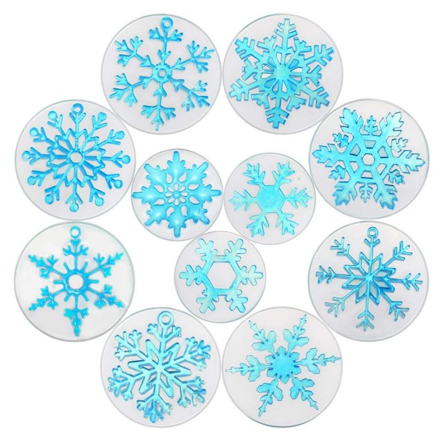 SNNROO 11 Pcs Moules en Résine Moule en Silicone Époxy Flocon de Neige pour Bijoux