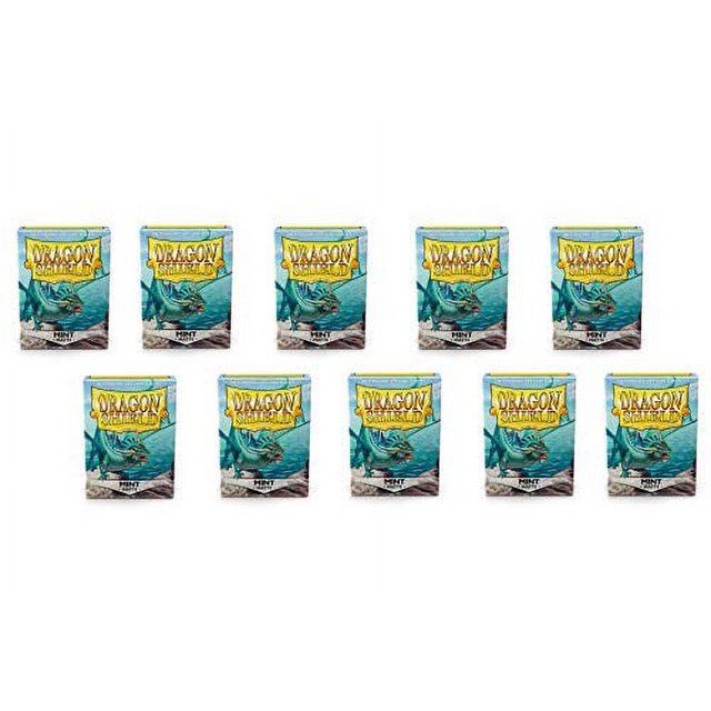 10 Paquets Dragon Shield Mat Menthe Format Standard 100 ct Protège-Cartes Présentoir