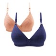 thumbnail image 1 of Timegard 2pc Wireless Bras for Women Breathable Comfort Adjustable Strap High Support Everyday Bralette, 1 of 2