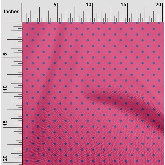 oneOone Polyester Lycra Fabric Polka Dots Printed Fabric 1 Yard 56 Inch Wide